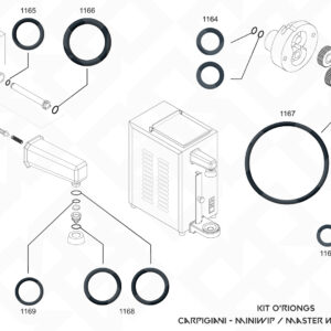 KIT O'RINGs - PRODUTORA DE CHANTILY MINIWIP / MASTERWIP & KW 50 - CARPIGIANI
